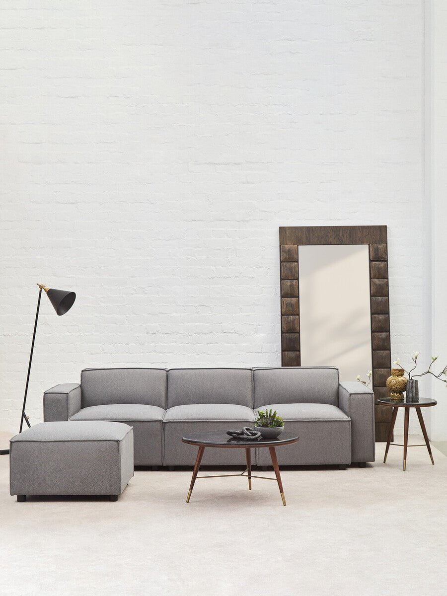 Toulouse Grey Fabric Armless Sofa