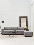 Toulouse Grey Fabric Armless Sofa