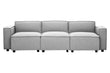 Toulouse Grey Fabric Armless Sofa
