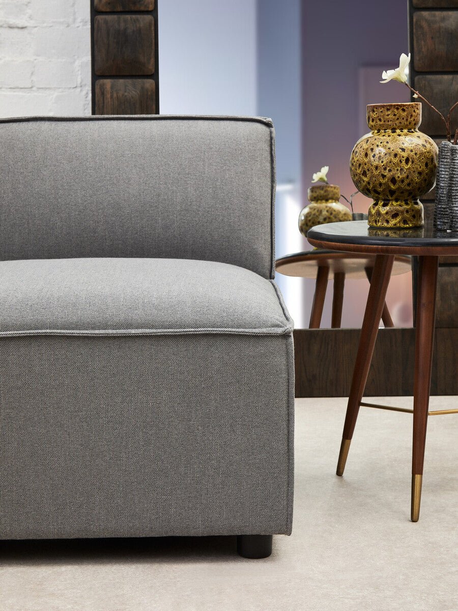 Toulouse Grey Fabric Armless Sofa