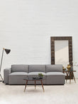 Toulouse Grey Fabric Armless Sofa