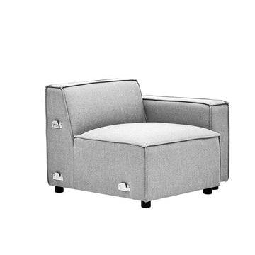 Toulouse Grey Fabric Left Arm Sofa