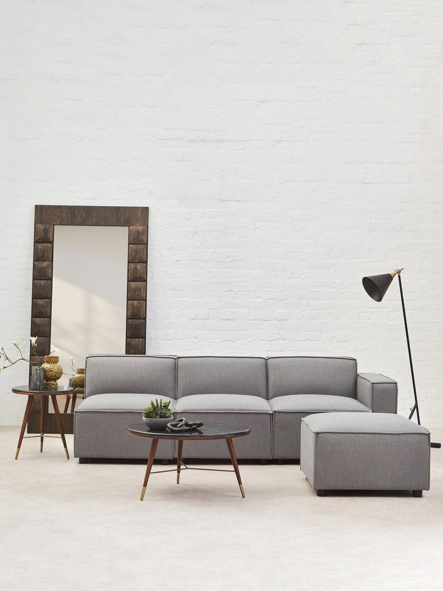 Toulouse Grey Fabric Left Arm Sofa