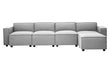Toulouse Grey Fabric Left Arm Sofa