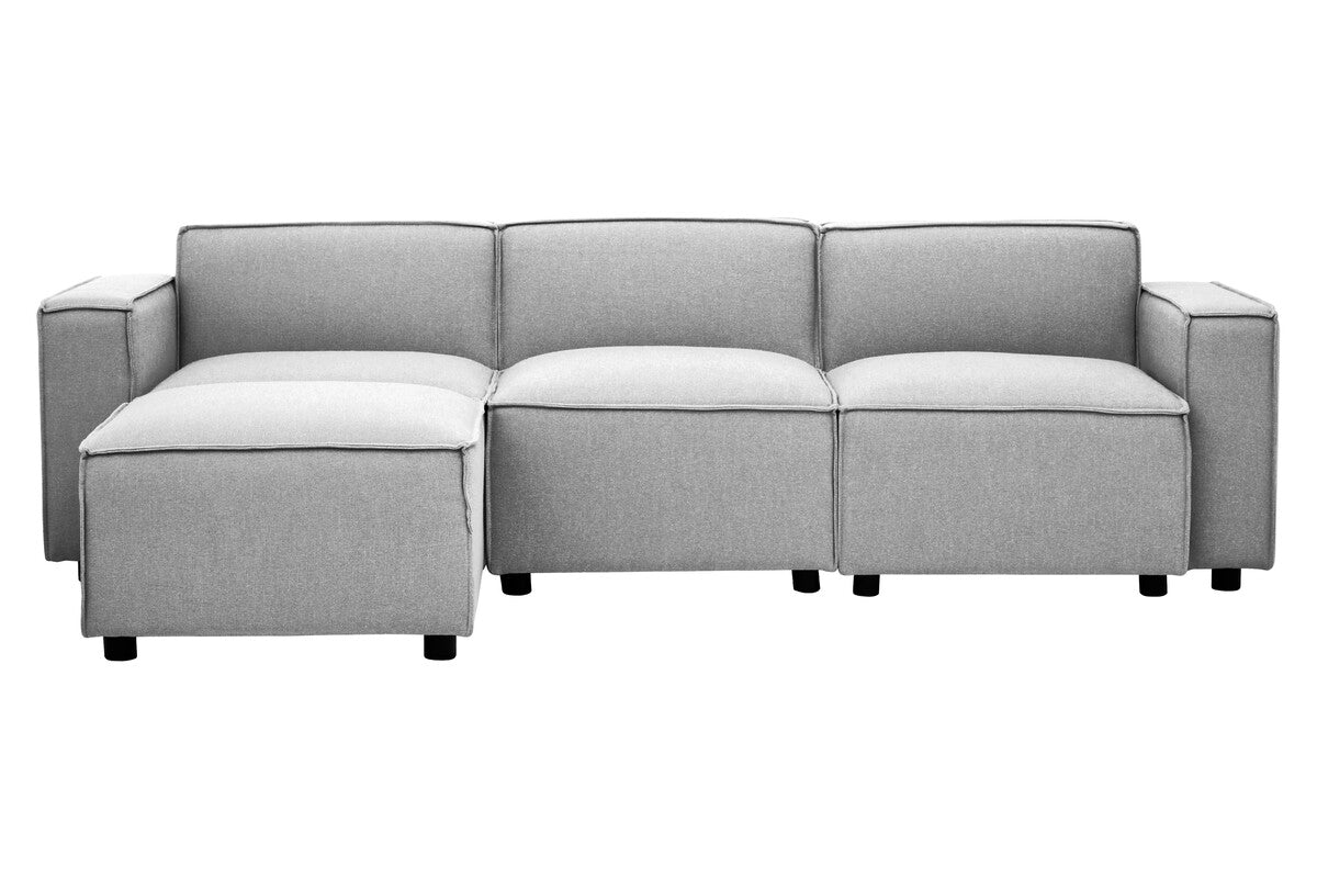 Toulouse Grey Fabric Left Arm Sofa