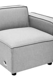 Toulouse Grey Fabric Left Arm Sofa