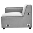 Toulouse Grey Fabric Right Arm Sofa