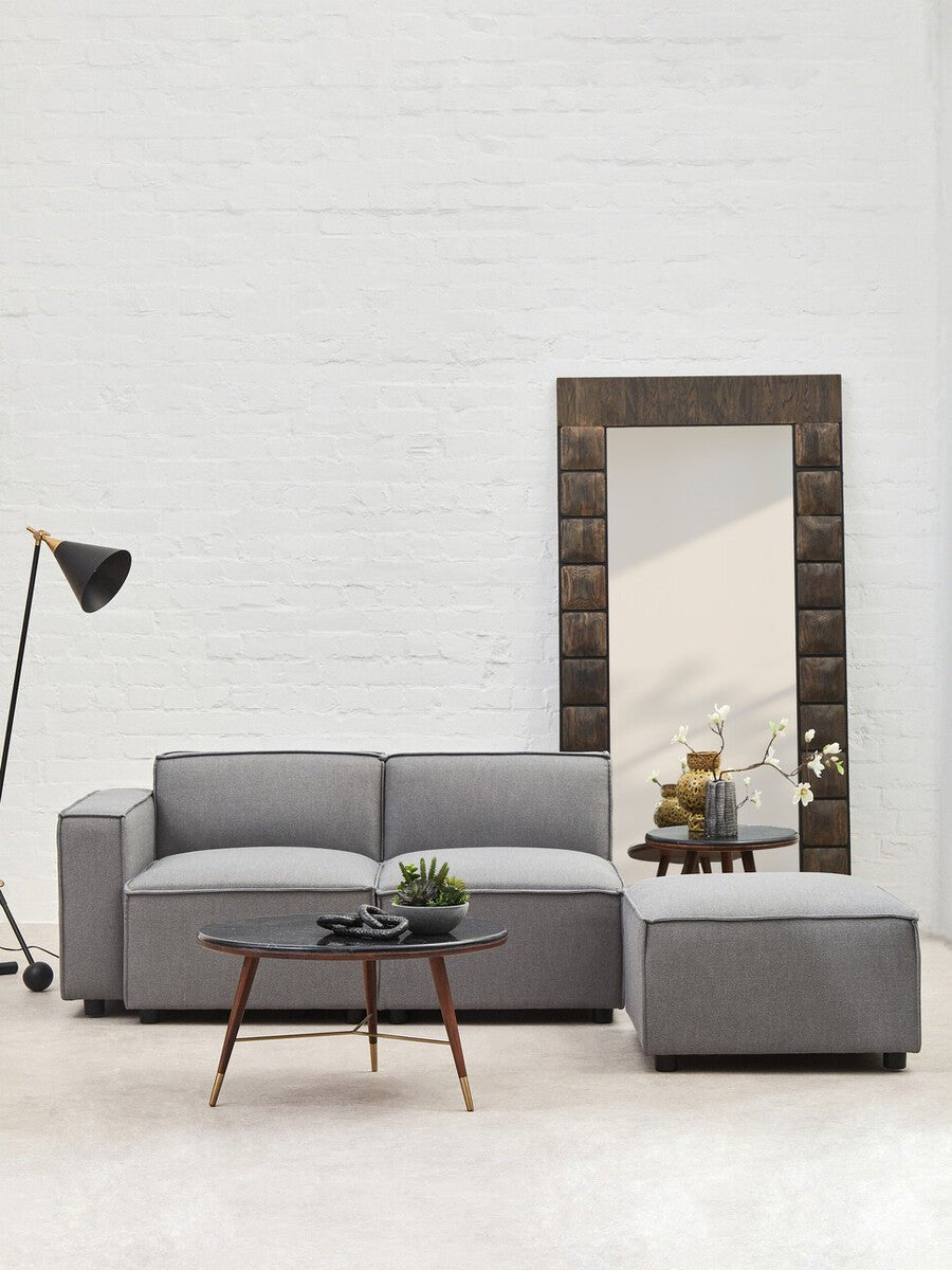 Toulouse Grey Fabric Right Arm Sofa
