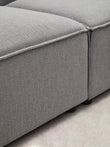 Toulouse Grey Fabric Sofa Ottoman