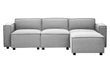 Toulouse Grey Fabric Sofa Ottoman