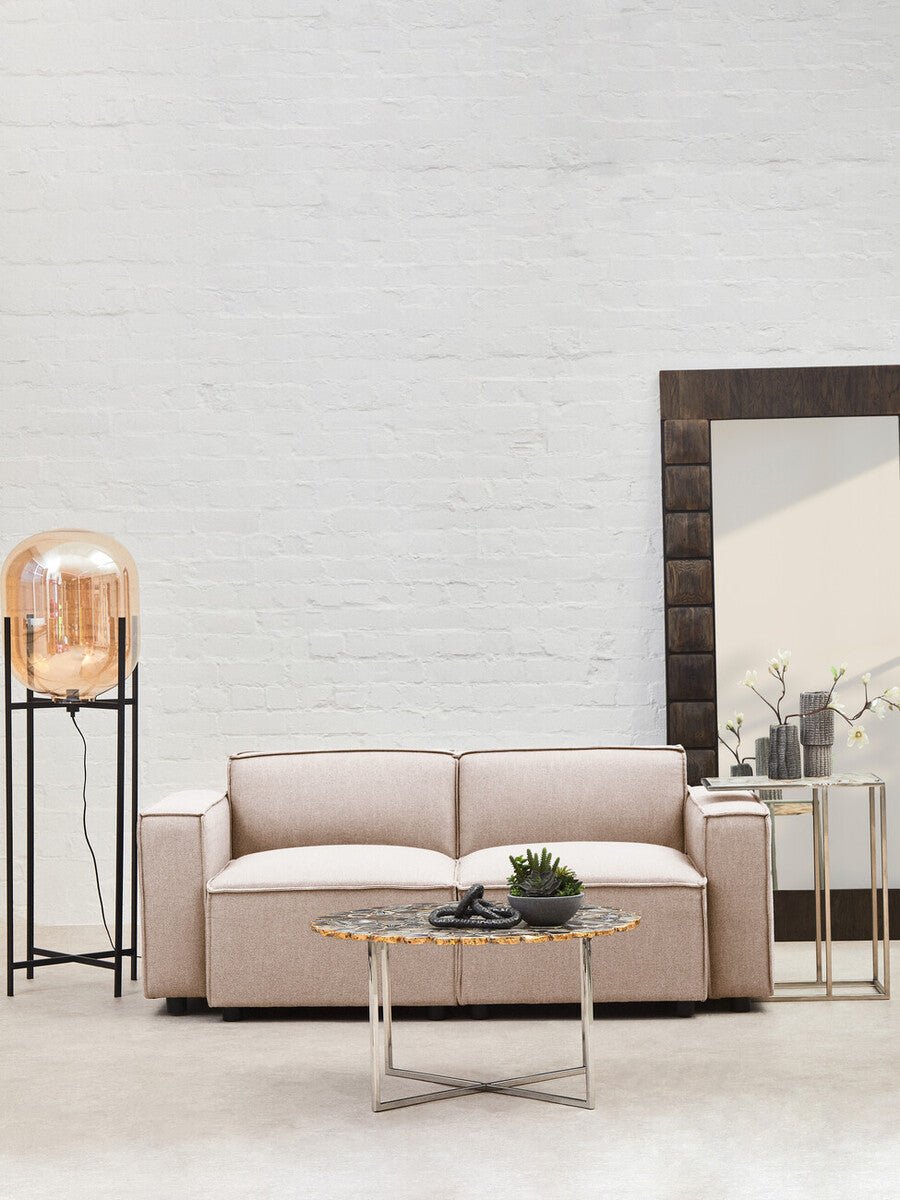 Toulouse Natural Fabric Armless Sofa