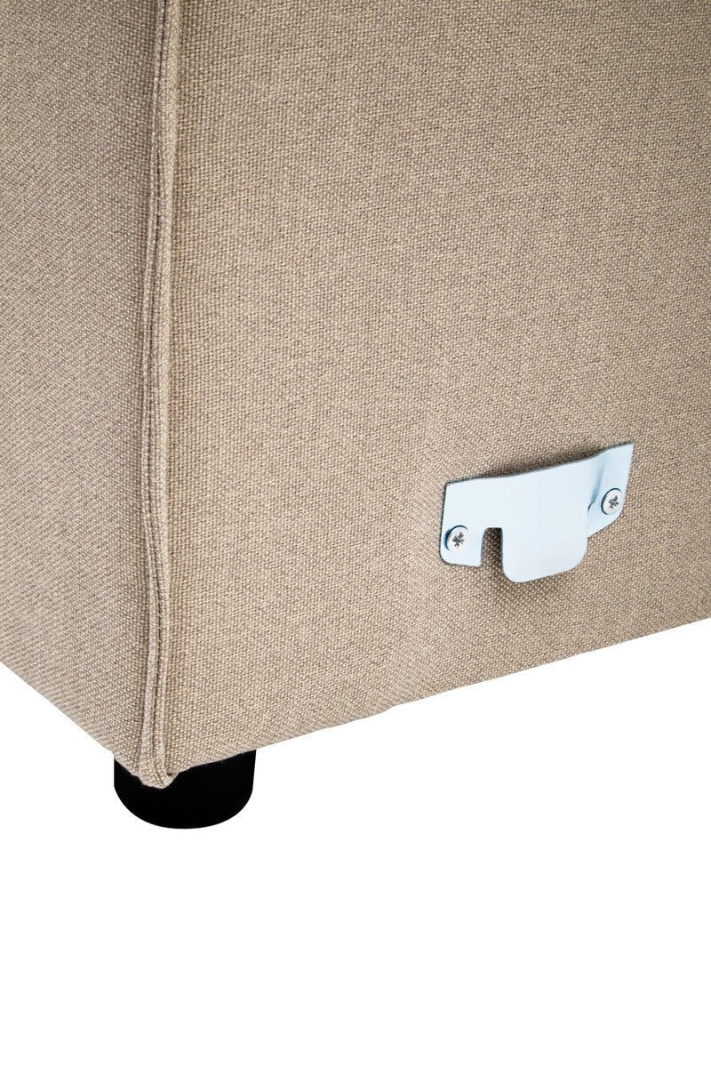 Toulouse Natural Fabric Armless Sofa