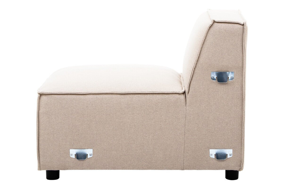 Toulouse Natural Fabric Armless Sofa