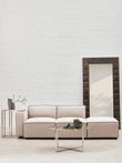 Toulouse Natural Fabric Armless Sofa