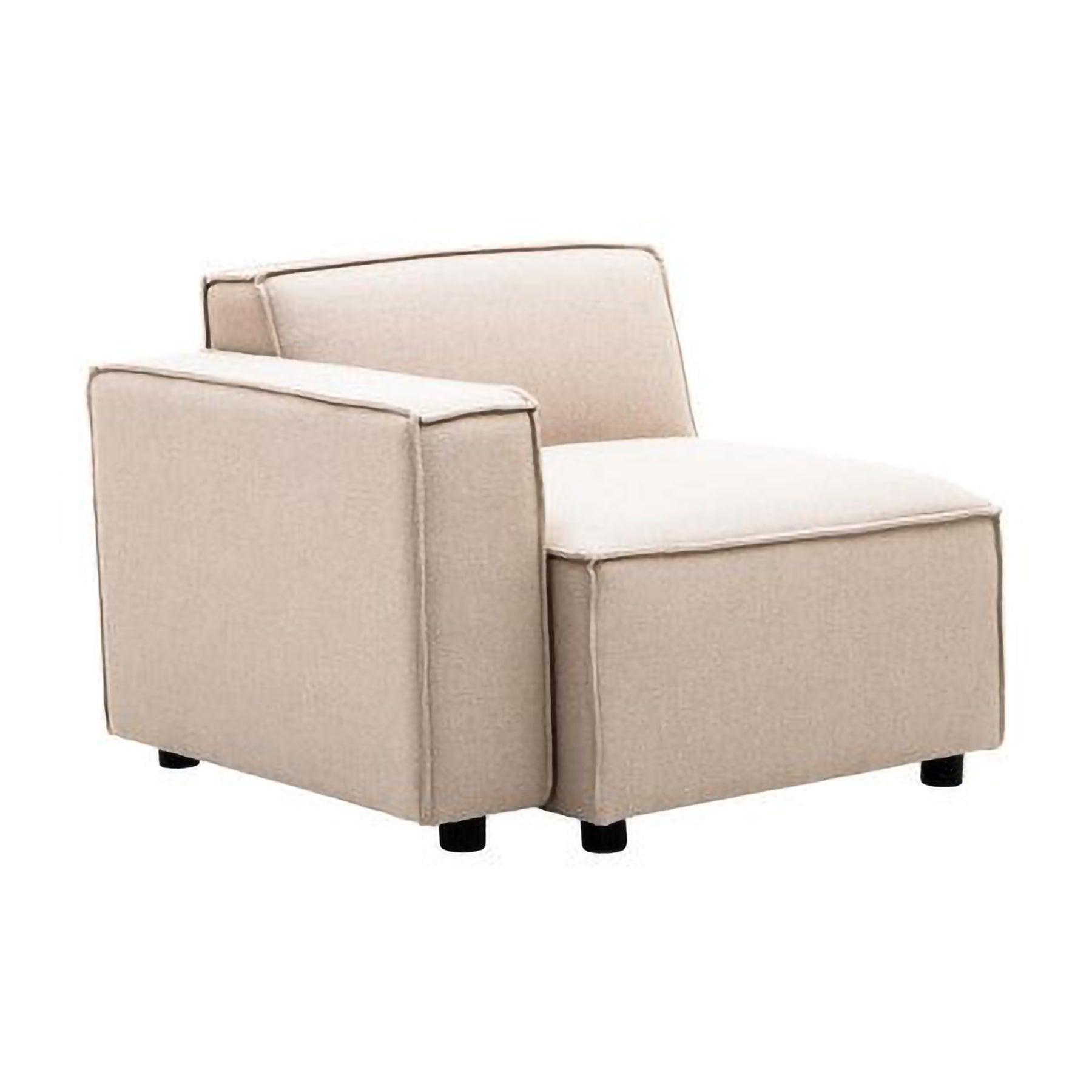 Toulouse Natural Fabric Right Arm Sofa