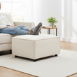 Toulouse Cream Fabric Sofa Ottoman