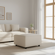 Toulouse Cream Fabric Sofa Ottoman