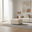 Toulouse Cream Fabric Sofa Ottoman