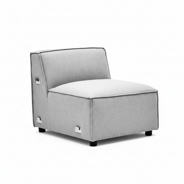 Toulouse Grey Fabric Armless Sofa