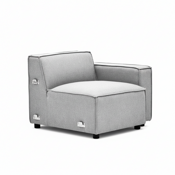 Toulouse Grey Fabric Left Arm Sofa
