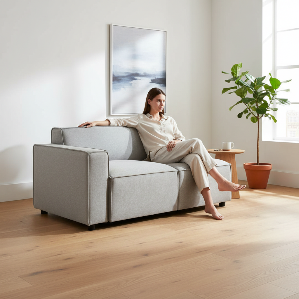 Toulouse Grey Fabric Left Arm Sofa