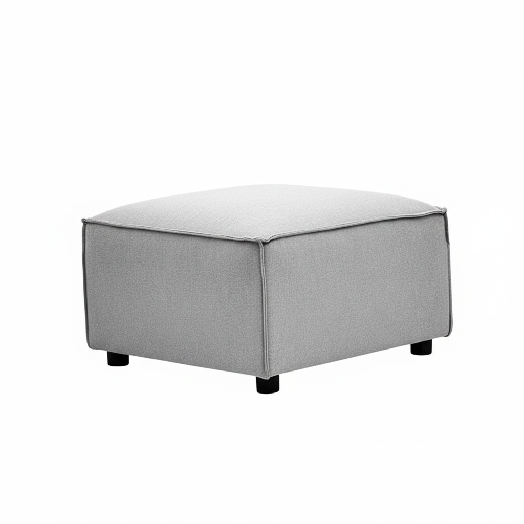 Toulouse Grey Fabric Sofa Ottoman