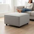 Toulouse Grey Fabric Sofa Ottoman