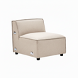 Toulouse Natural Fabric Armless Sofa