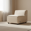 Toulouse Natural Fabric Armless Sofa
