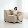 Toulouse Natural Fabric Right Arm Sofa