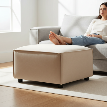 Toulouse Natural Fabric Sofa Ottoman