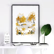 Travel Poster New York Central Park Empire State 