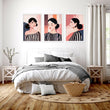 Trendy Wall Art For Bedroom | Set of 3 Boho Women Wall art Prints