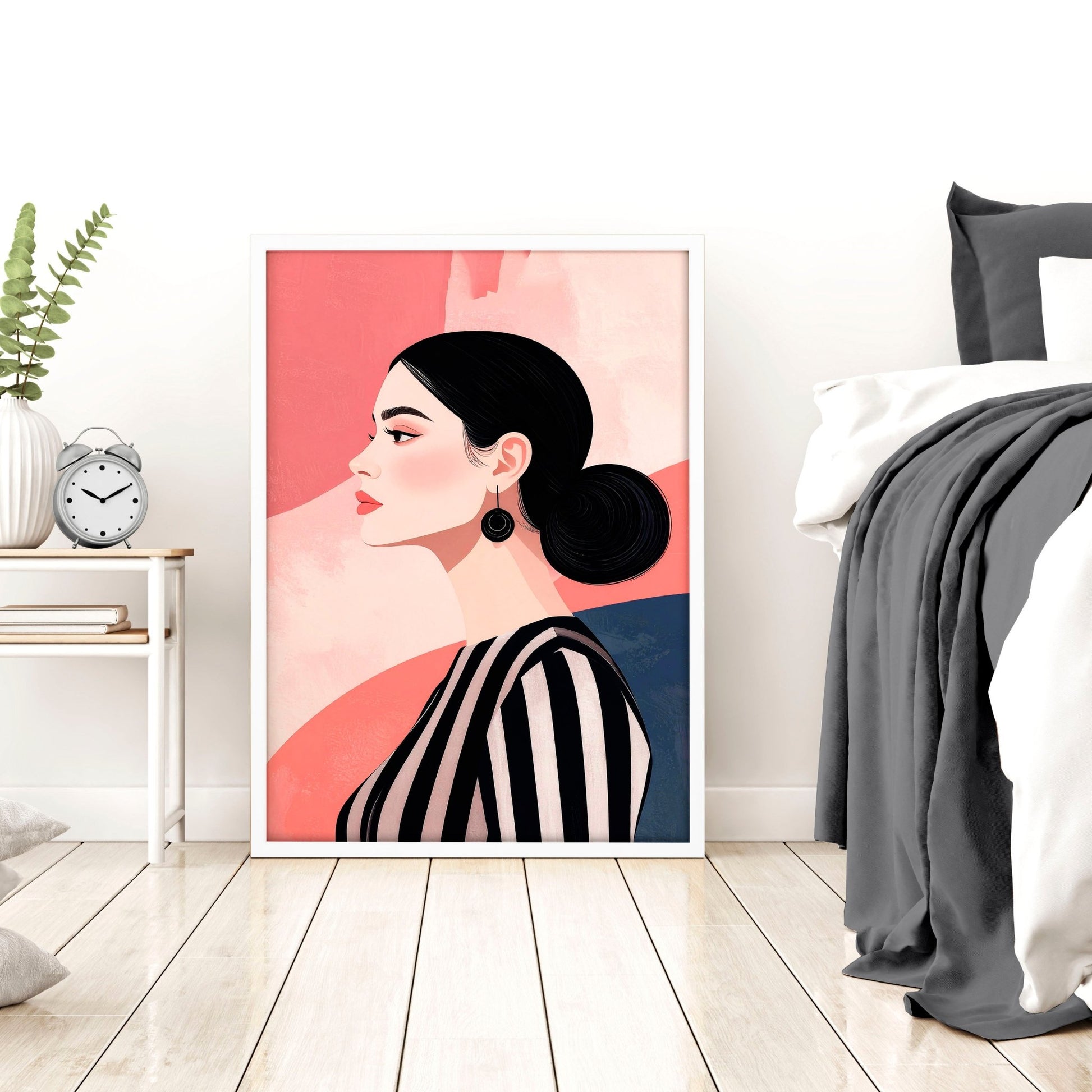 Trendy Wall Art For Bedroom | Set of 3 Boho Women Wall art Prints