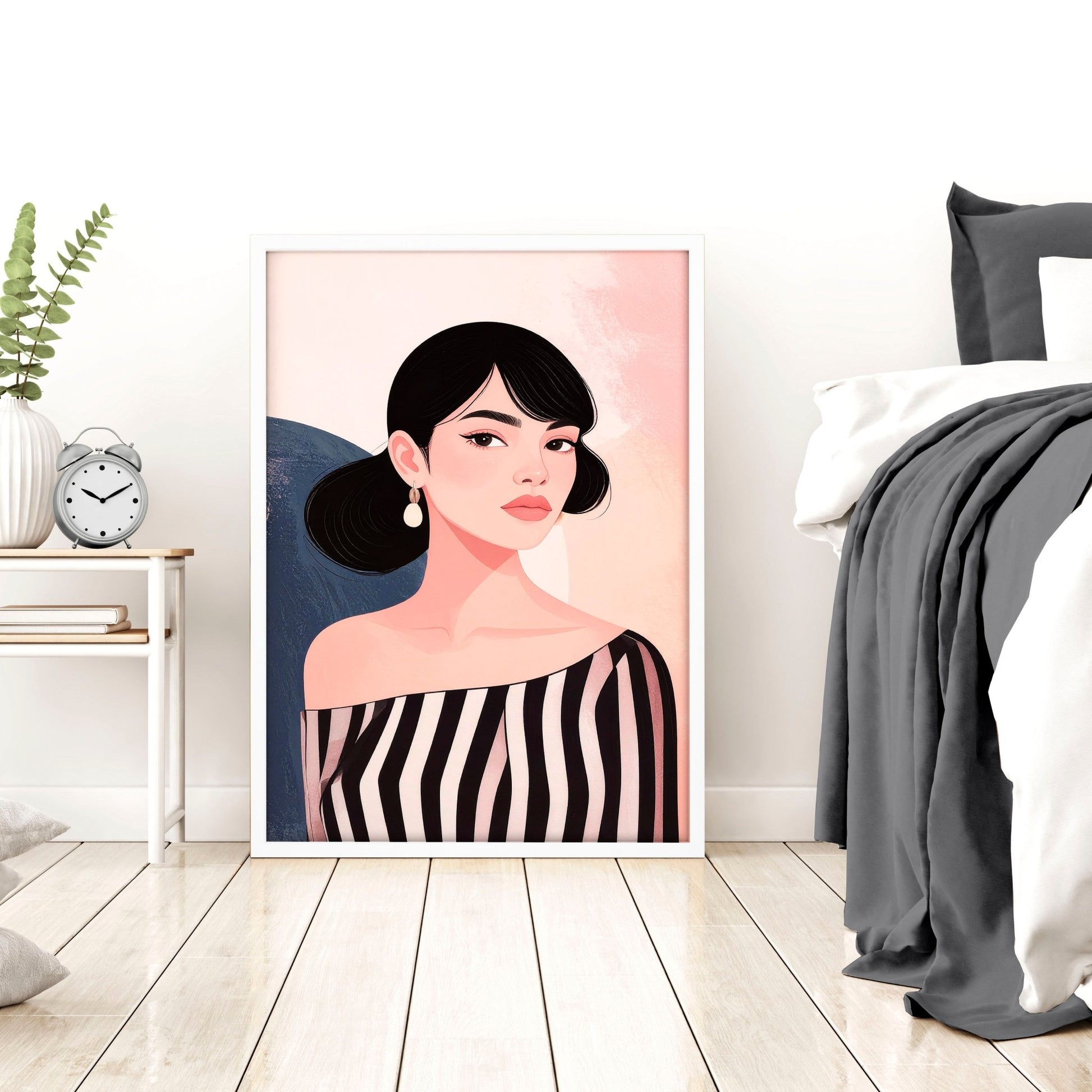 Trendy Wall Art For Bedroom | Set of 3 Boho Women Wall art Prints