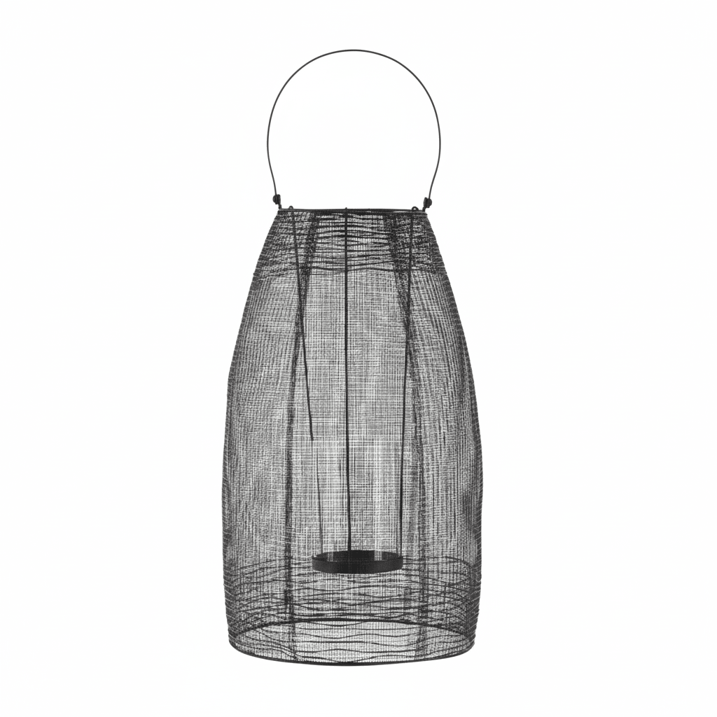 Trento Black Finish Large Lantern
