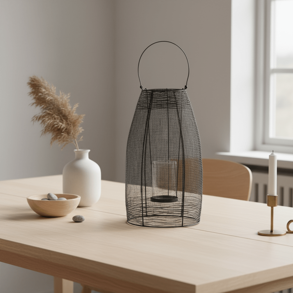 Trento Black Finish Large Lantern