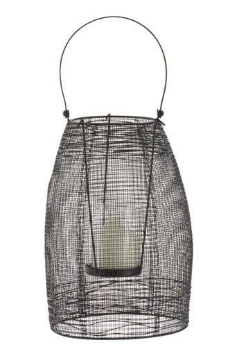 Trento Black Finish Small Lantern