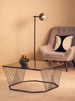 Trento Coffee Table With Grey Glass Top