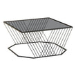 Trento Coffee Table With Grey Glass Top