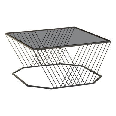 Trento Coffee Table With Grey Glass Top