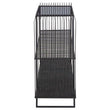 Trento Console Table With Grey Glass Top