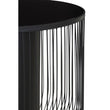 Trento End Table With Black Glass Top