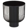 Trento End Table With Black Glass Top