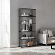Trento Five Tier Black Bookshelf