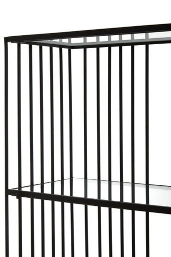 Trento Five Tier Black Bookshelf