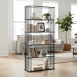 Trento Five Tier Black Bookshelf