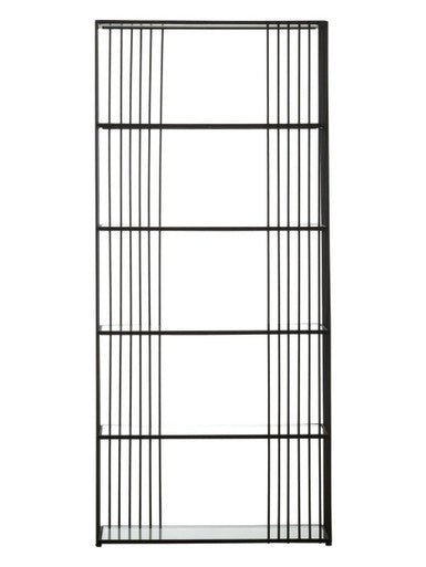 Trento Five Tier Black Bookshelf