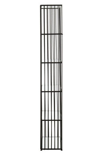Trento Five Tier Black Bookshelf