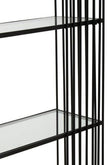 Trento Five Tier Black Bookshelf